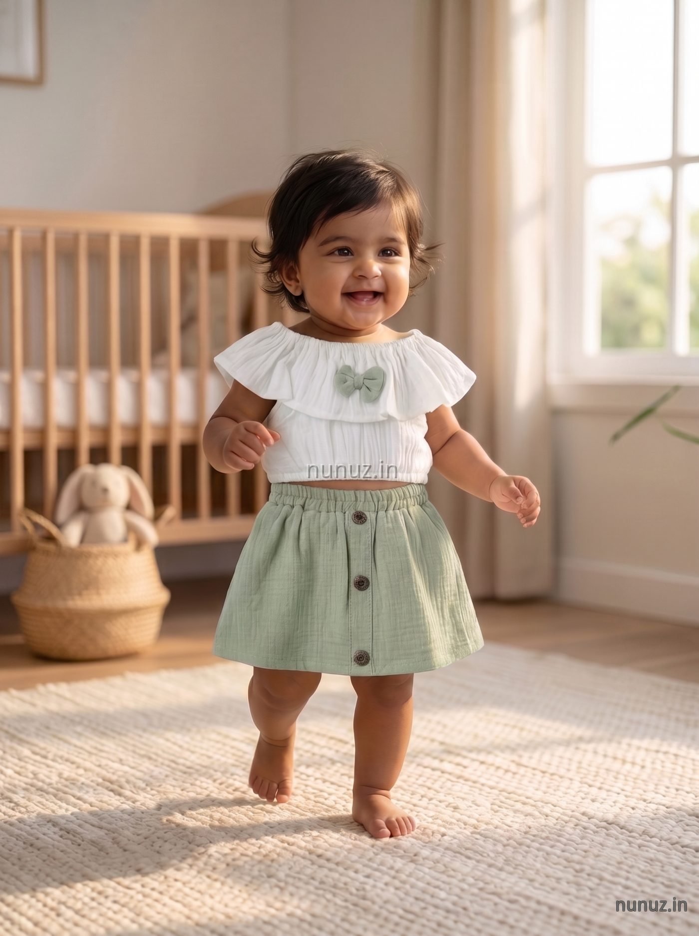 Baby Girl 2-Piece Muslin Co-Ord Set