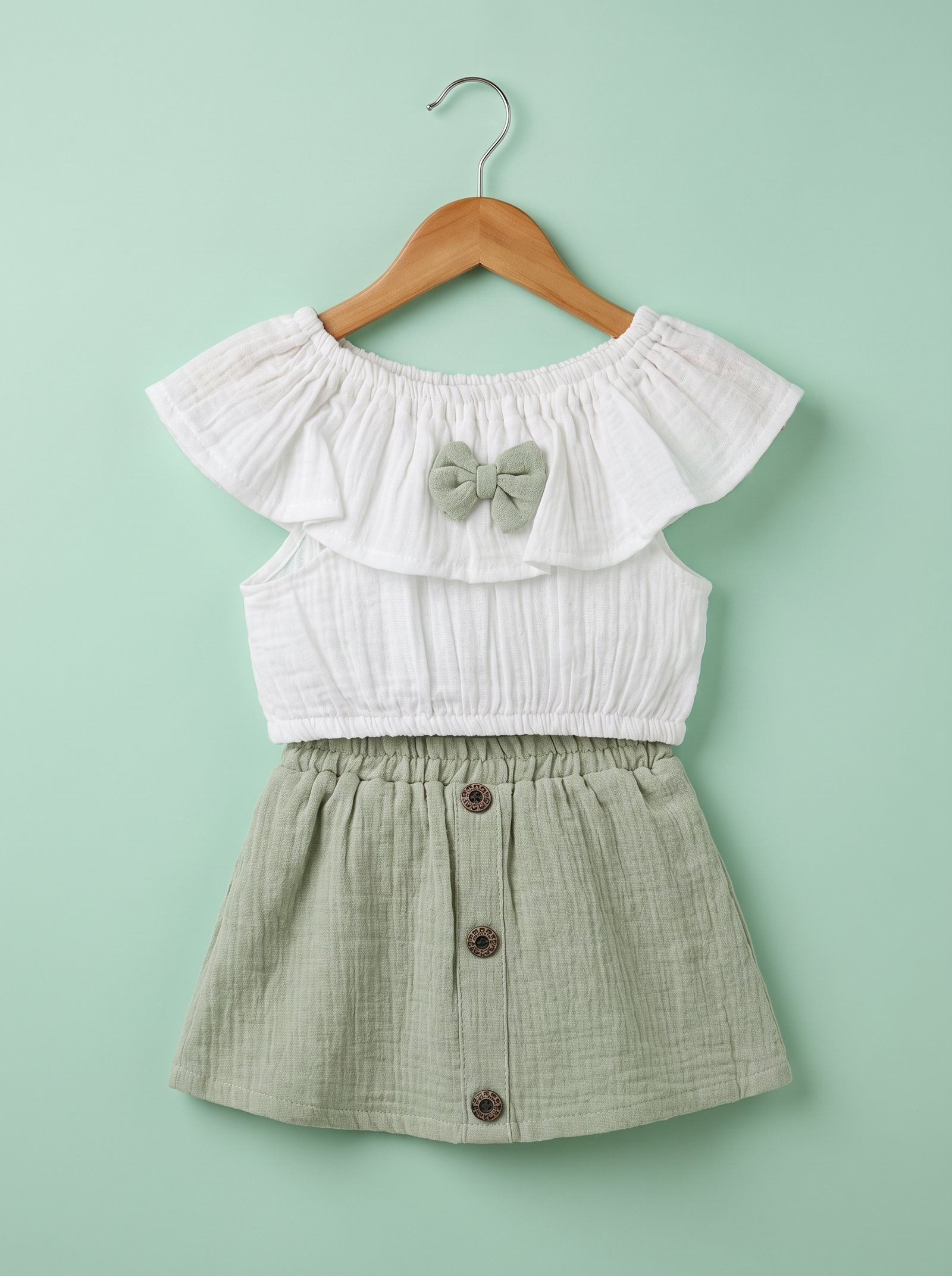 Baby Girl 2-Piece Muslin Co-Ord Set
