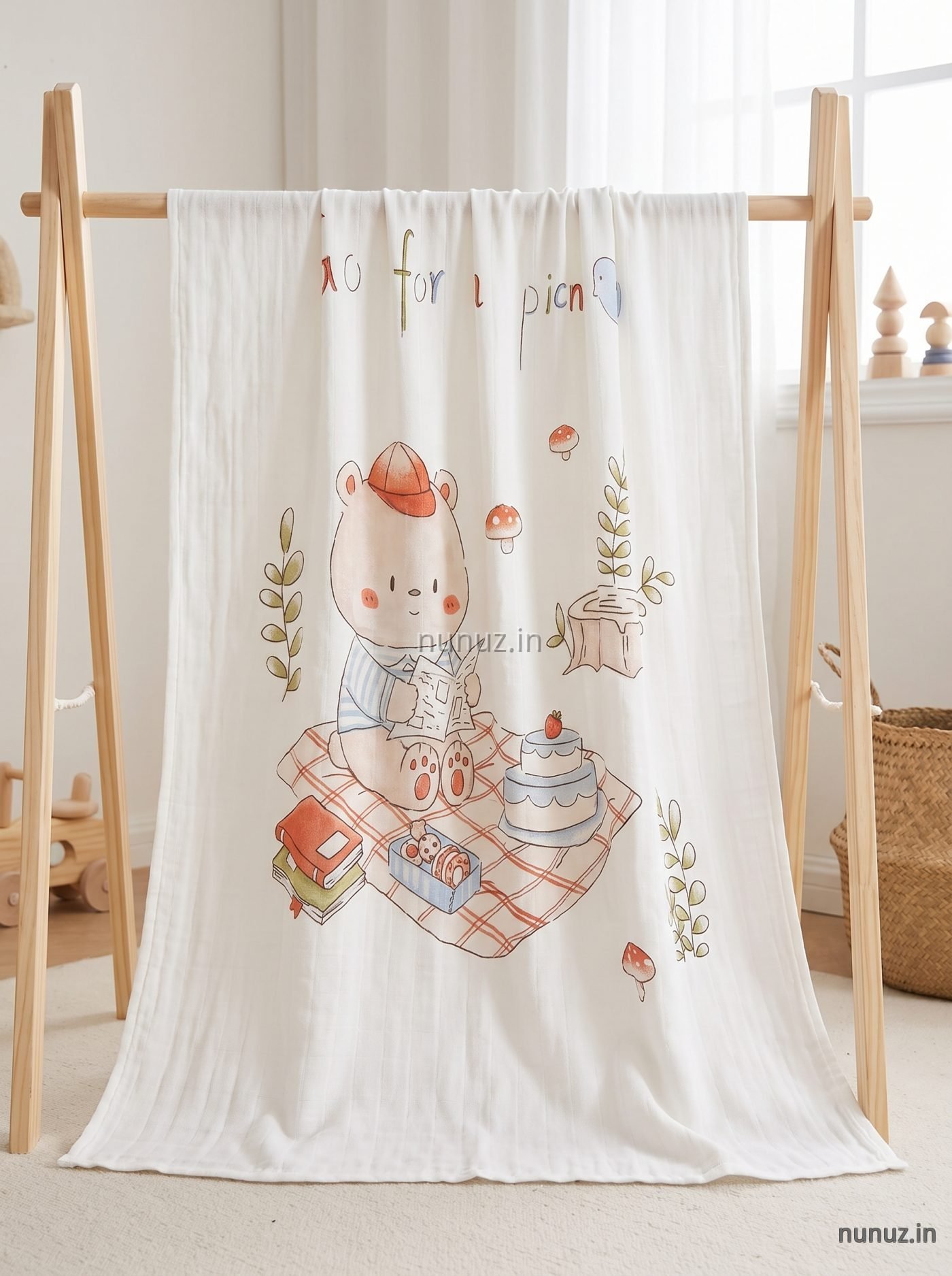 Super Soft Bamboo Cotton Muslin Swaddle Blankets for Babies