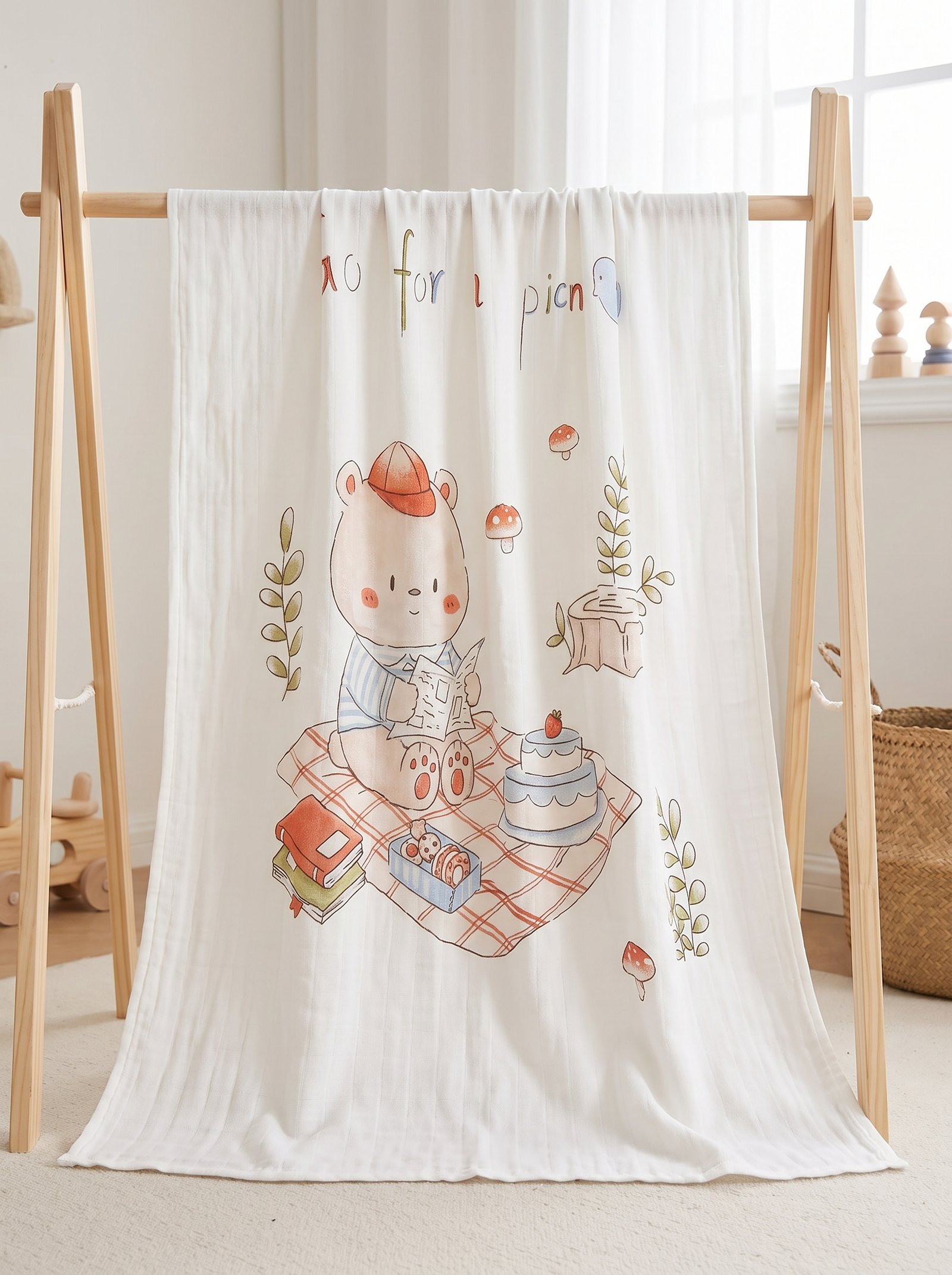 Super Soft Bamboo Cotton Muslin Swaddle Blankets for Babies